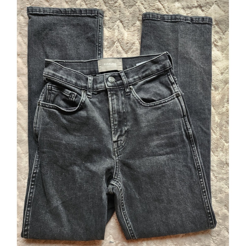 EVERLANE Cheeky Washed Black Bootcut Jeans Womens 24 High Rise Denim